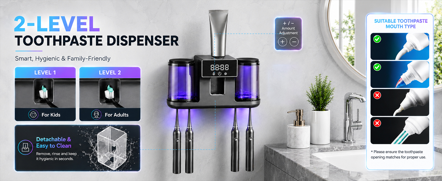 smart toothbrush holder uv toothbrush holder toothbrush cleaner sanitizer bathroom accessories