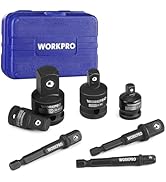 WORKPRO 7 Pieces Impact Socket Adapter Set, Includes 3 Pieces 1/4" Hex Shank Drill Extension Set ...