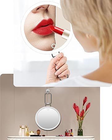 magnifying mirror with light