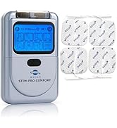 axion TENS Device STIM-PRO Comfort - with 4 pcs of 2x2‘‘ Electrode Pads | Electrotherapy Device f...