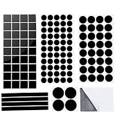 132 Pcs Non Slip Self-Adhesive Silicone Cuttable Furniture Pads, Anti-Sliding Anti-Scratch Rubber...