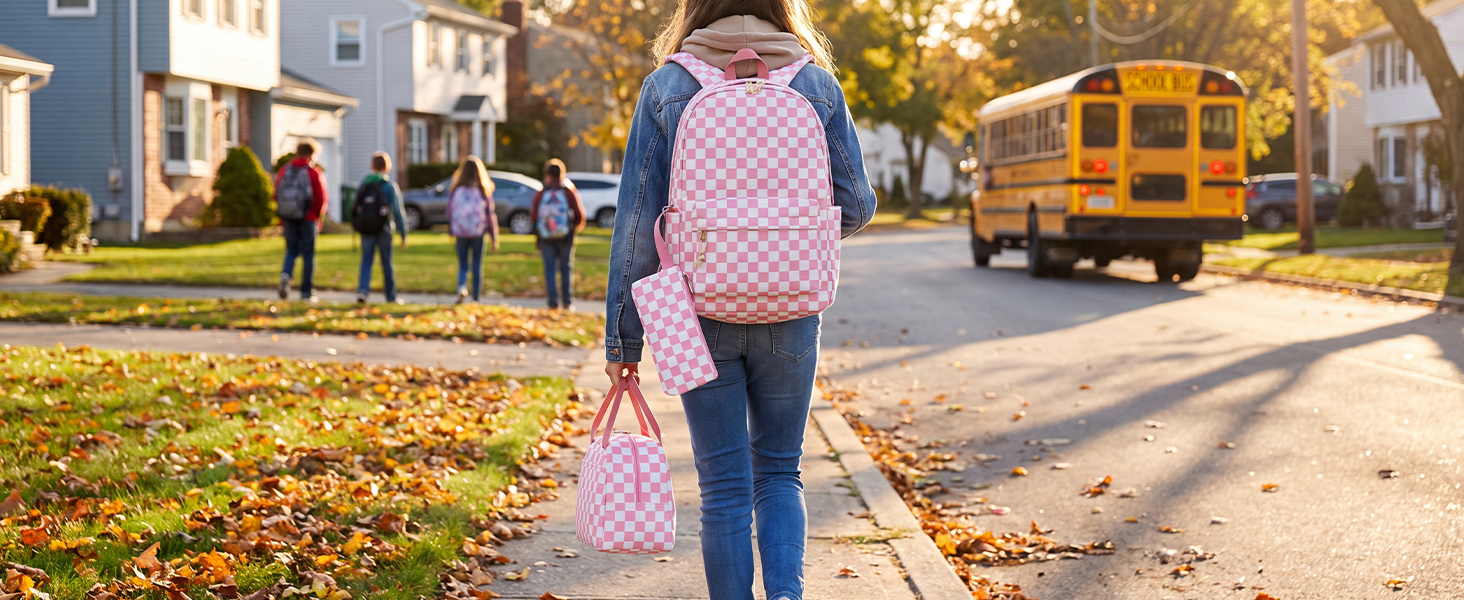 backpack and lunch box for girls
