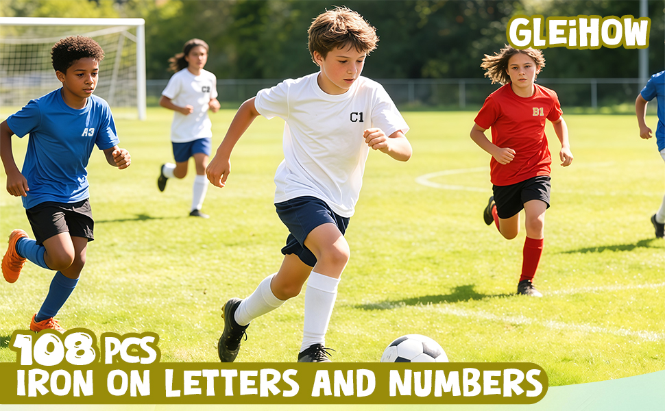 letters and numbers iron on