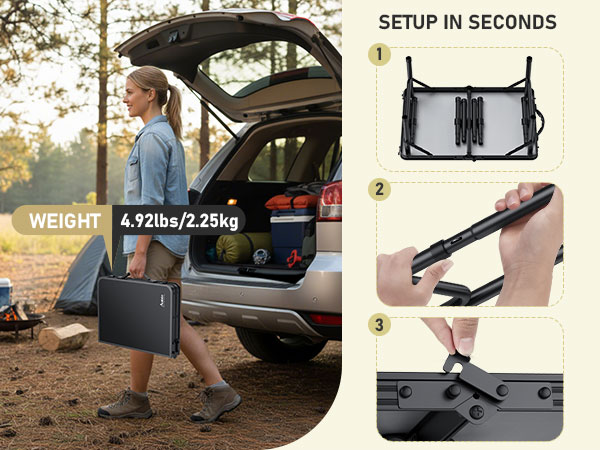 folding side table outdoor