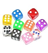 Smartdealspro 10-Pack D6 Six Sided 16mm Dice Die for DND, MTG, RPG, Tenzi, Yahtze, Bunco, Table B...