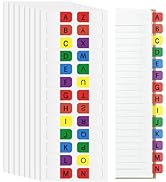 A-Z Sticky Alphabet Tabs, Colorful Self-Adhesive Letter Index Tabs for Notebook, Textbook, Dictio...