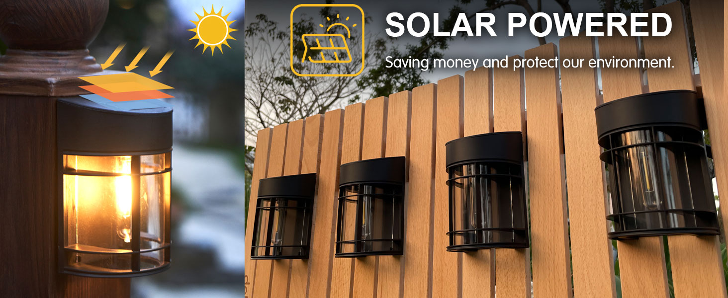 solar fence lights