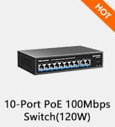 8 Port PoE Switch with 8 Ports 100Mbps PoE+@120W + 2 * Gigabit Uplink Port, NICGIGA 10 Port 802.3...