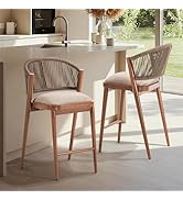 IDZO 400lbs Capacity Counter Stools Set of 2, 24 Inches Counter Height Bar Stools with Cushions, ...