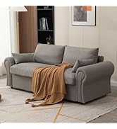 Panana Small Modern Loveseat, 3 Seats Sofa, Linen Fabric Couch with Under Storage for Living Room...