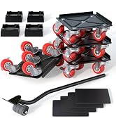 Fivepears Furniture Lift Mover Tool Set-3000 lb,5-Wheel Heavy-Duty Furniture Dolly with Handle,36...
