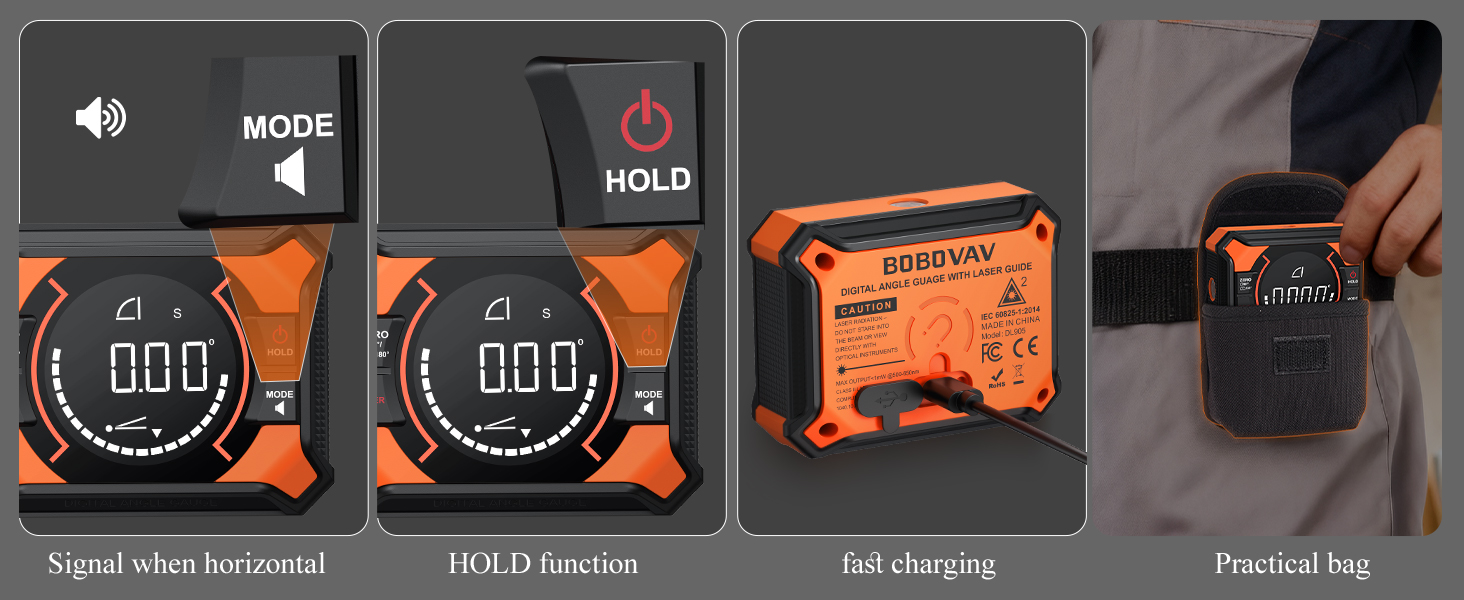 digital angle gauge with laser