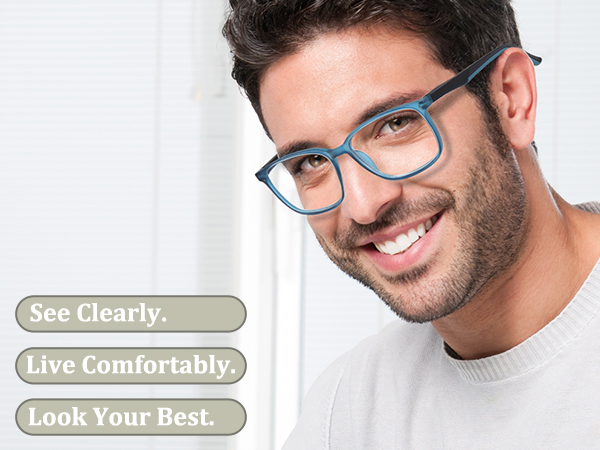 Progressive Multifocus Reading Glasses Men Women Blue Light Blocking Readers 100