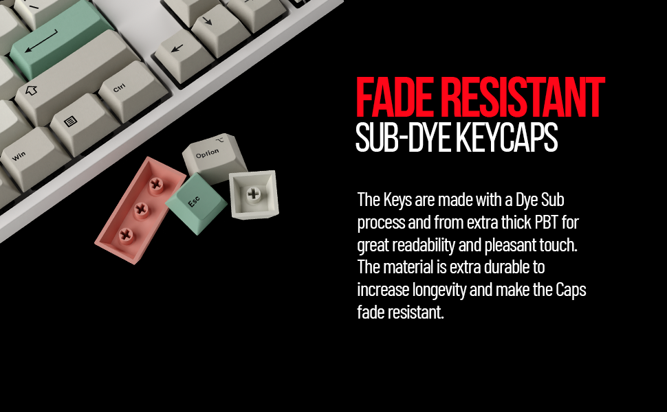 HK Gaming Mechanical Keyboad Dye Sublimation Keycaps 3