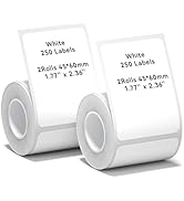 NIIMBOT B1 Label Maker Tape B21 Label Paper 45×60 mm 125 Labels/Roll, White 2-Rolls