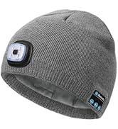 Wmcaps Unisex Bluetooth Beanie with LED Light, Fleece Lined Winter Hat with Headphones Speaker, T...