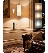 GOEBLESON Dimmable Floor Lamps for Living Room with Remote and Foot Switch, 64.4” Modern Standing...