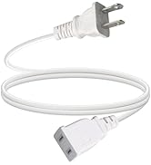 6FT Indoor Power Extension Cord, NISPTt 2 18 AWG 2 Prong 10A 125V Polarized Plug Christmas Light ...