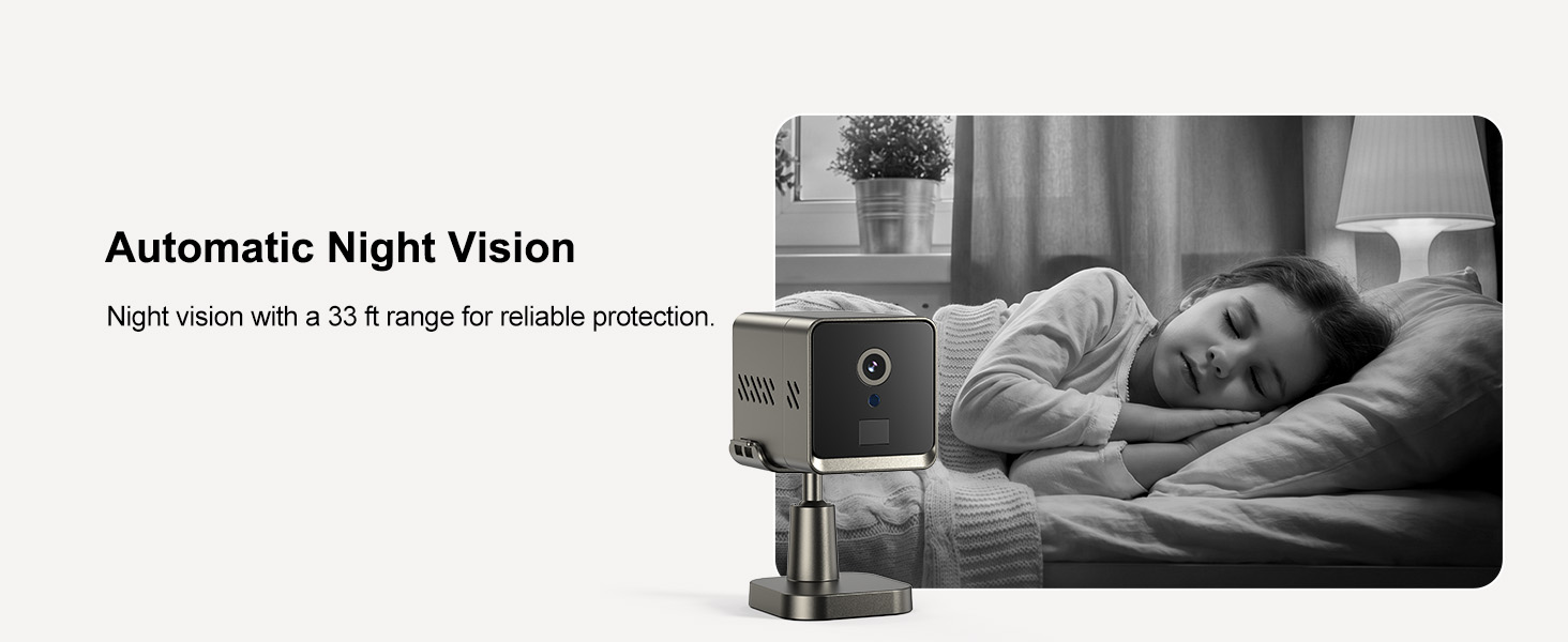 4G mini camera night vision 33 ft range, reliable protection for home security