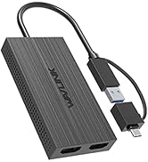 WAVLINK USB 3.0 or USB C to HDMI Adapter for Dual Monitors, 1080P@60Hz HDMI to USB Adapter for Wi...