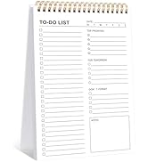 To Do List Notepad, 120 Pages 6.7x9.8" to Do List Notebook Undated Daily Planner Notepad with Tas...