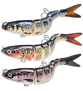 Rose Kuli Fishing Lures for Bass Trout Topwater Multi Jointed Swimbaits Slow Sinking Bionic Swimm...
