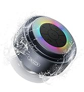 Bluetooth Shower Speaker,XO Portable Shower Speakers IP67 Waterproof with Suction Cup,Built-in Mi...