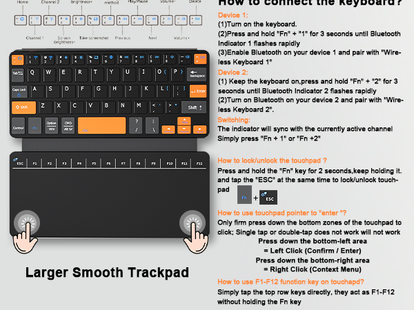 wireless keyboard trackpad