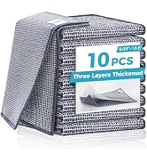 Forggon 10 Pcs New Upgrade 3-Layer Non Scratch Wire Dishcloth,Wire Dishwashing Rag, Non-Scratch W...