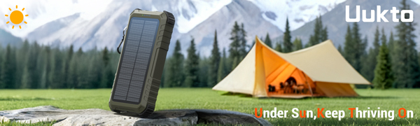Uukto 45800 mAh Portable Solar Power Bank for Travel