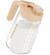 32oz Breast Milk Pitcher, 3X-Thick Heat &amp; Cold Resistant Borosilicate Glass, Leakproof Breat Milk...