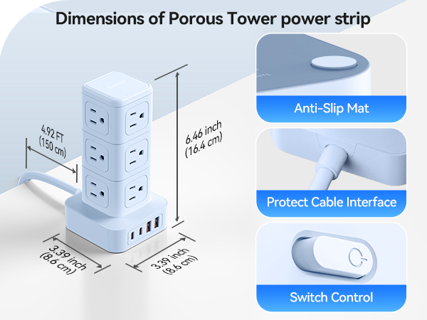 small power strip mini power strip black power strip
