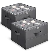 MILENTII Under Bed Shoe Storage Organizer 16 Compartment, Foldable Shoe Organizer Under Bed with ...
