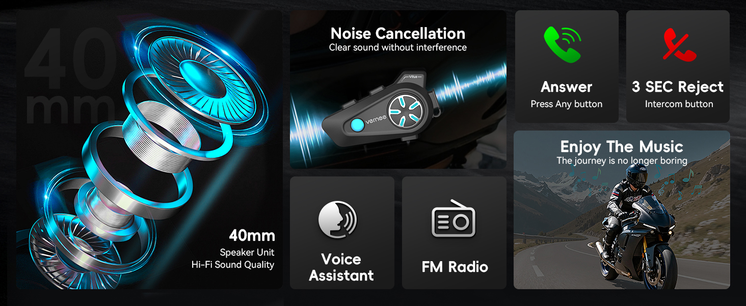 Motorcycle Helmet Bluetooth