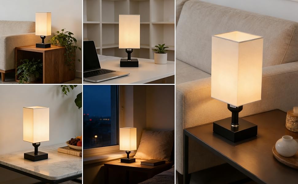 Fabric Living Room Table Lamp