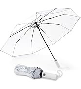 G4Free Clear Umbrella 42 Inch Automatic Open Close Transparent Travel Umbrella