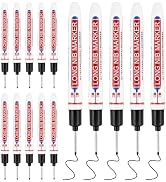 15 Pcs Long Nib Marker, 20 mm Long Head Deep Hole Marker Pens, Fine Nose Tip Deep Reach Permanent...