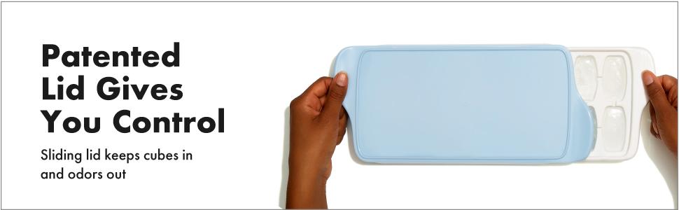 OXO Good Grips Covered Ice Cube Tray Set,Blue,2 Pack