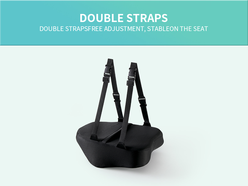 Back Support Office Chair Lumbar Back Pillow with double straps