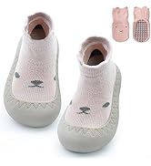 2 Pair Baby Caroon Non-slip Shoes, Baby slippers Shoes for Boys Girls Walkers Shoes Soft Rubber G...