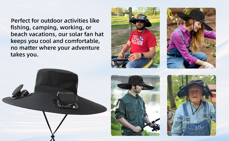 hats with fans for men