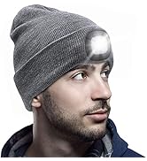 CENSGO Unisex Hat with Light, USB Rechargeable LED Headlamp Beanie, Gifts for Dad Father Men Husb...