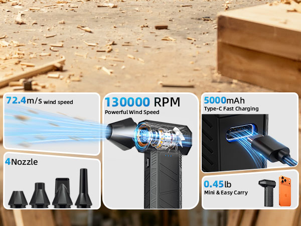 Mini Powerful Electric Air Duster