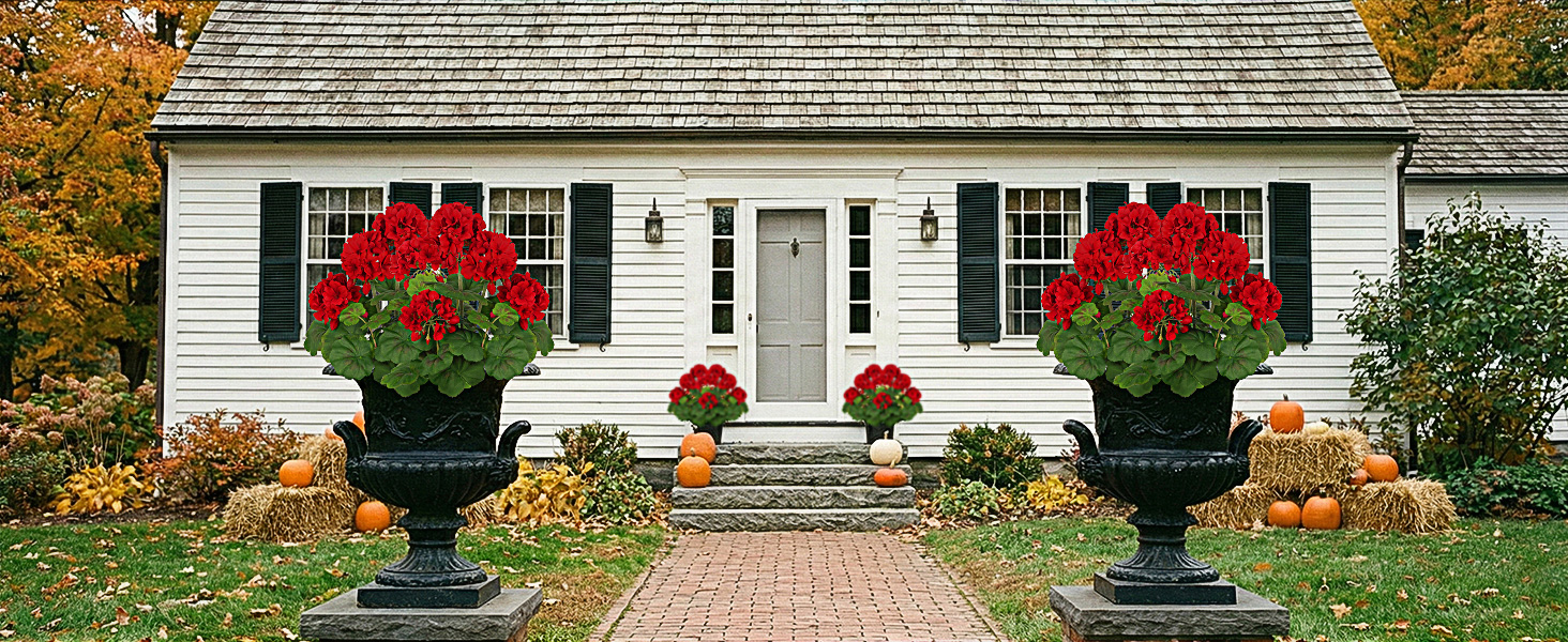 Artificial Geraniums for Outdoors
