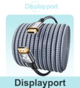 VIOY Displayport 2.1 Cable 10 FT, 80Gbps High Speed DP to DP Cord, Support 16K@60HZ 8K@120HZ 4K@2...