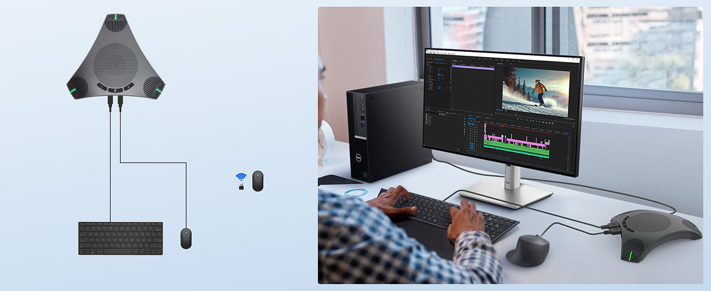 conference speaker and microphone