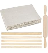 PH PandaHall 12pcs Pottery Tools Kit Include 1pc Clay Wedging Linen Tablecloth 1pc Wood Rolling P...