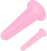 Bwexxt 2Pcs Pink Cupping Set,Mini Silicone Face Cupping Set Vacuum Suction Massage Cups Anti Cup ...