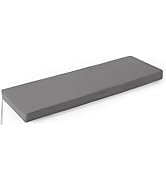 IPYNBAP Outdoor Bench Cushion 48×18×3 Inch Dark Grey