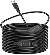 LDKCOK Active USB 3.0 Extension Cable 30ft– Male to Female Extender Cord, USB Extension Cable for...
